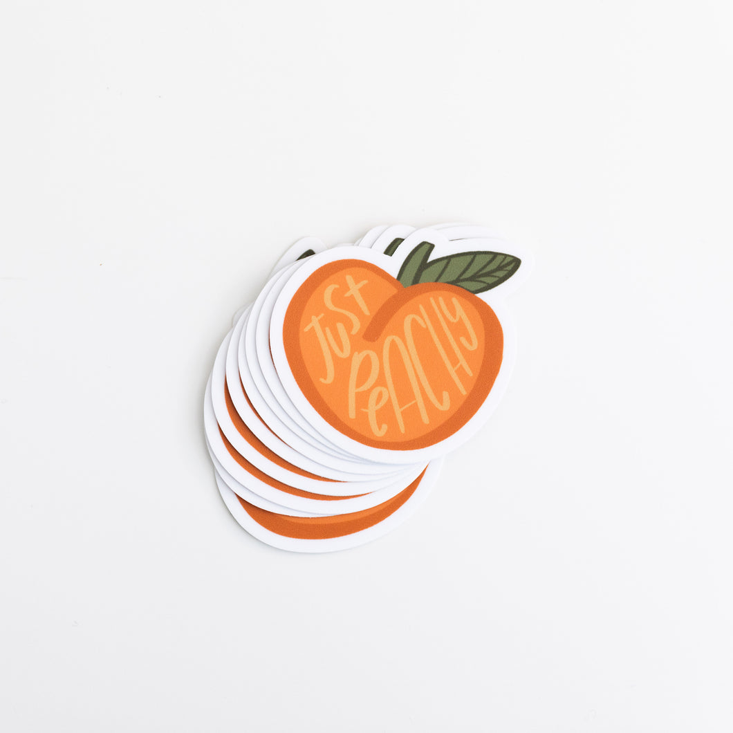 Just Peachy Sticker