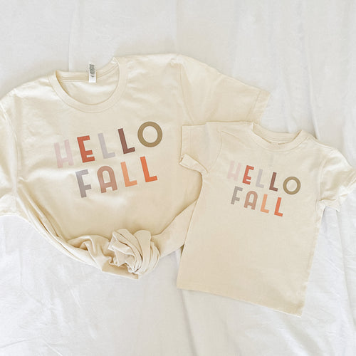 Hello Fall Matching Tee