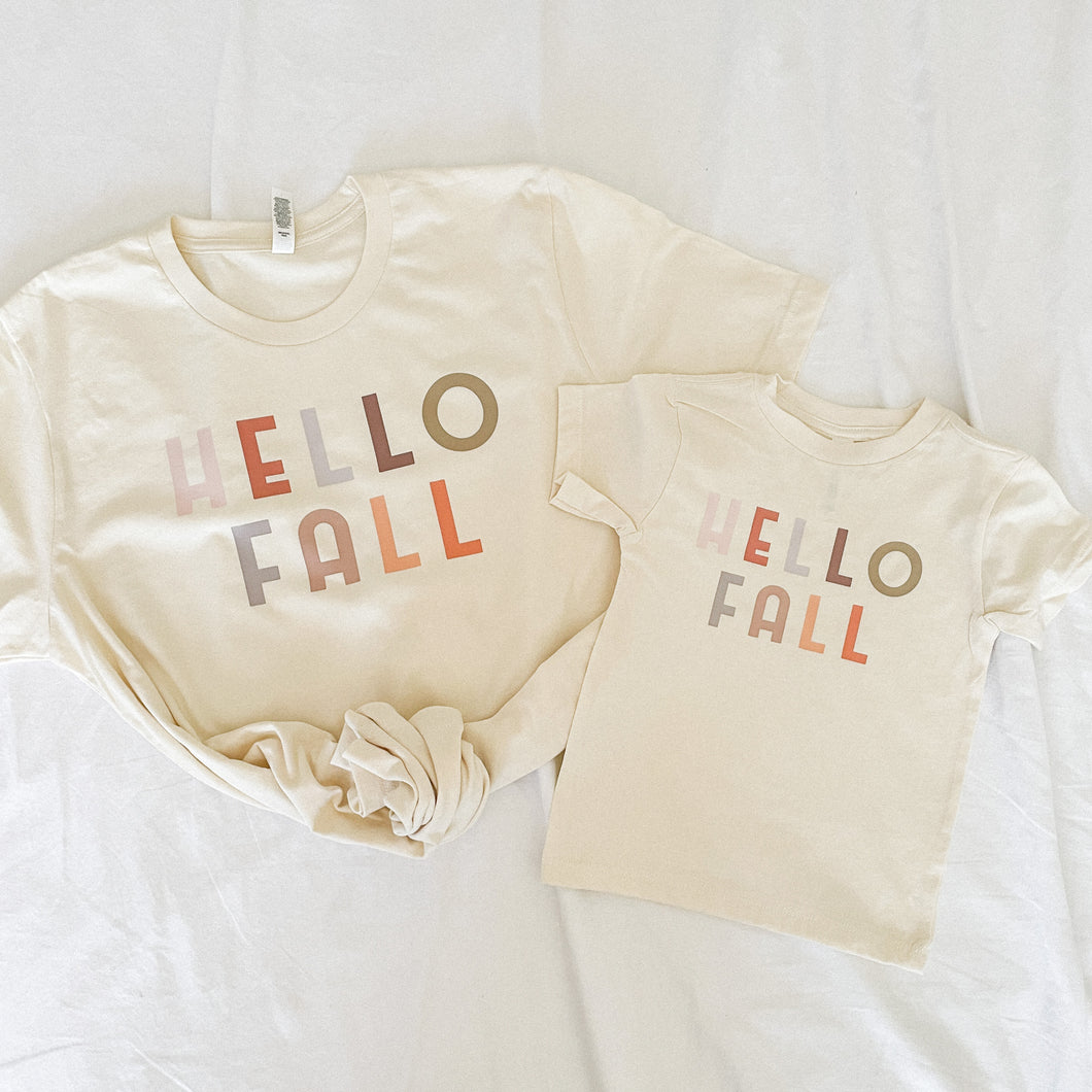 Hello Fall Matching Tee